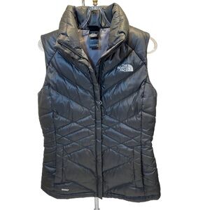 The North Face Women's Gray Metallic Down Puffer Vest XS extra small